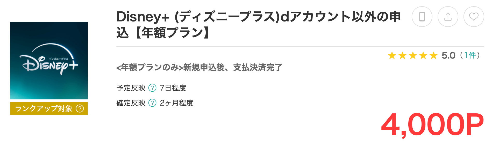 ディズニープラスのポイント還元